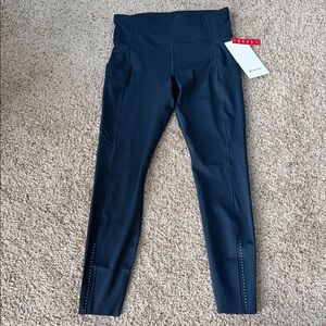 Lululemon Navy Leggings with Reflective Dots